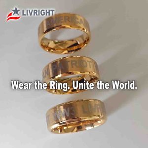 Patriot Ring Gold Titanium