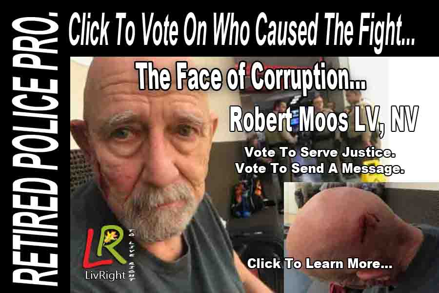 Robert Moos, retired Las Vegas police officer, named defendant in a federal civil rights lawsuit.